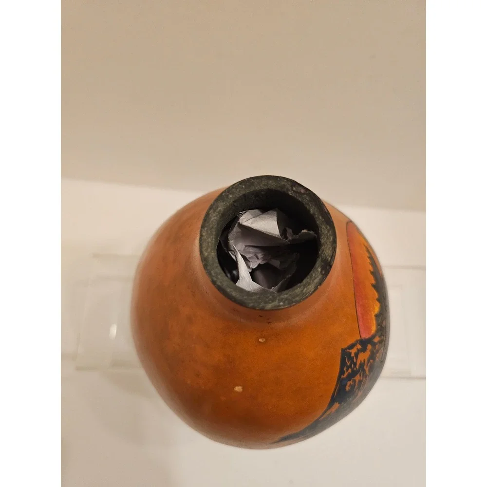 Stone Heat Studios Hand Painted‎ Gourd Art Moose Mountain Sunset Rustic Decor